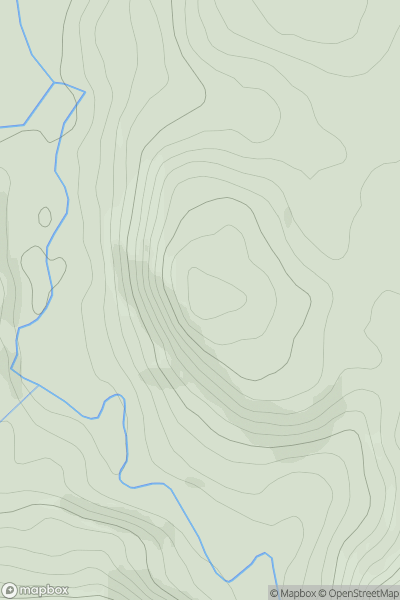 Thumbnail image for Fron Fawr [Llandudno to Wrexham] [SH957709] showing contour plot for surrounding peak
